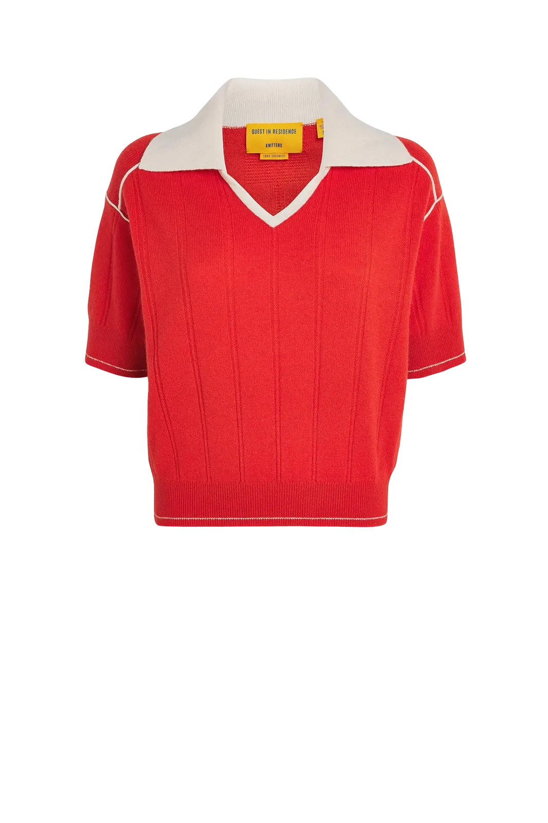 Guest in Residence Polo Pele in Scarlet Cream