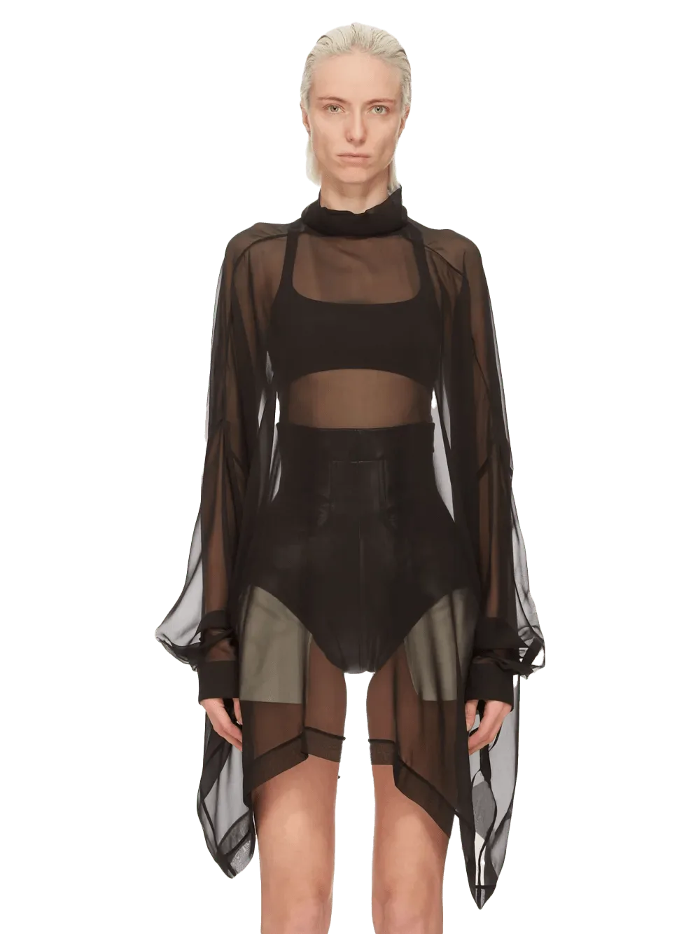 Rick Owens Top Tunica Jumbo Tabard in Black