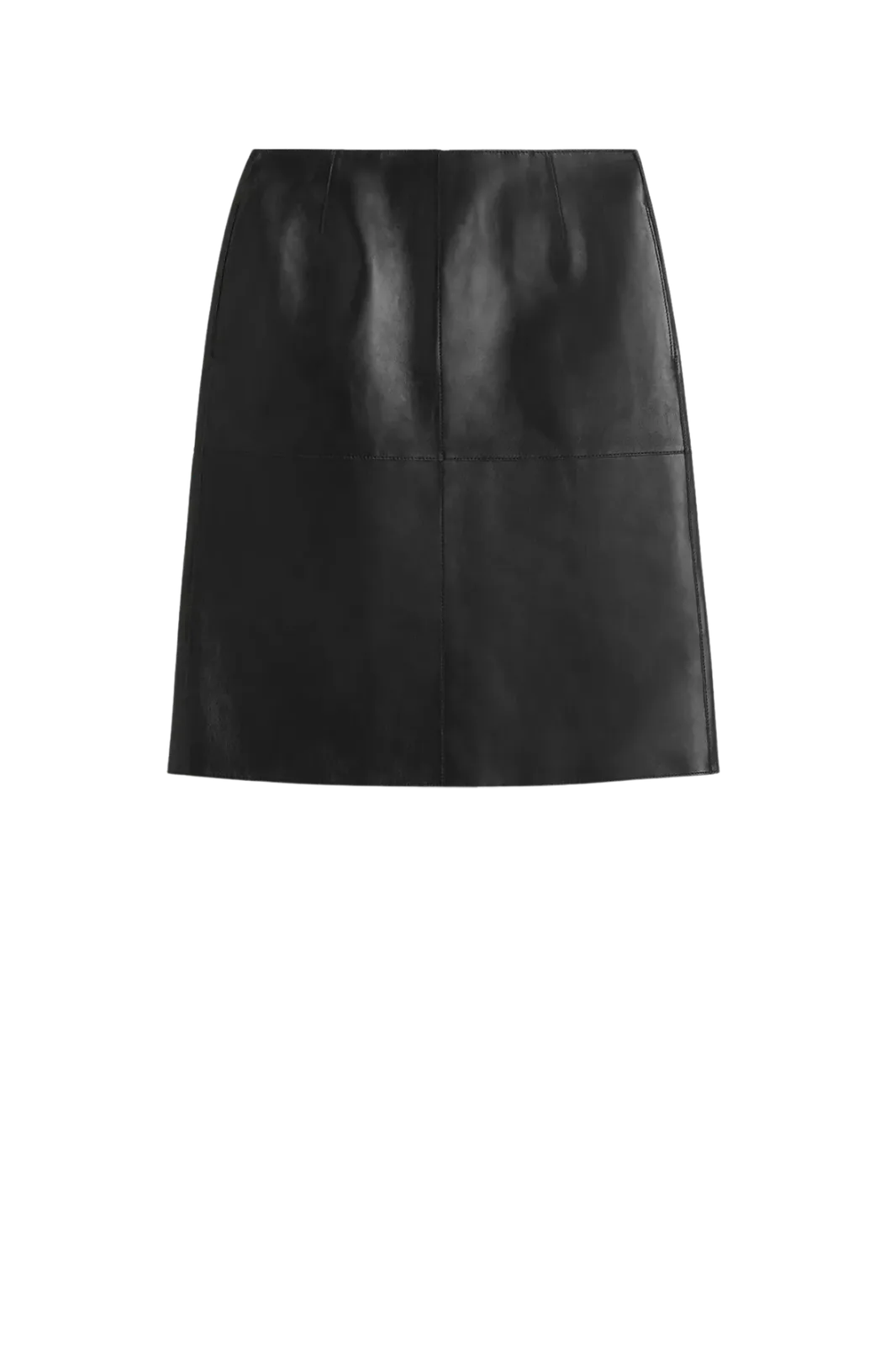 Rock Paneled Leather in Black