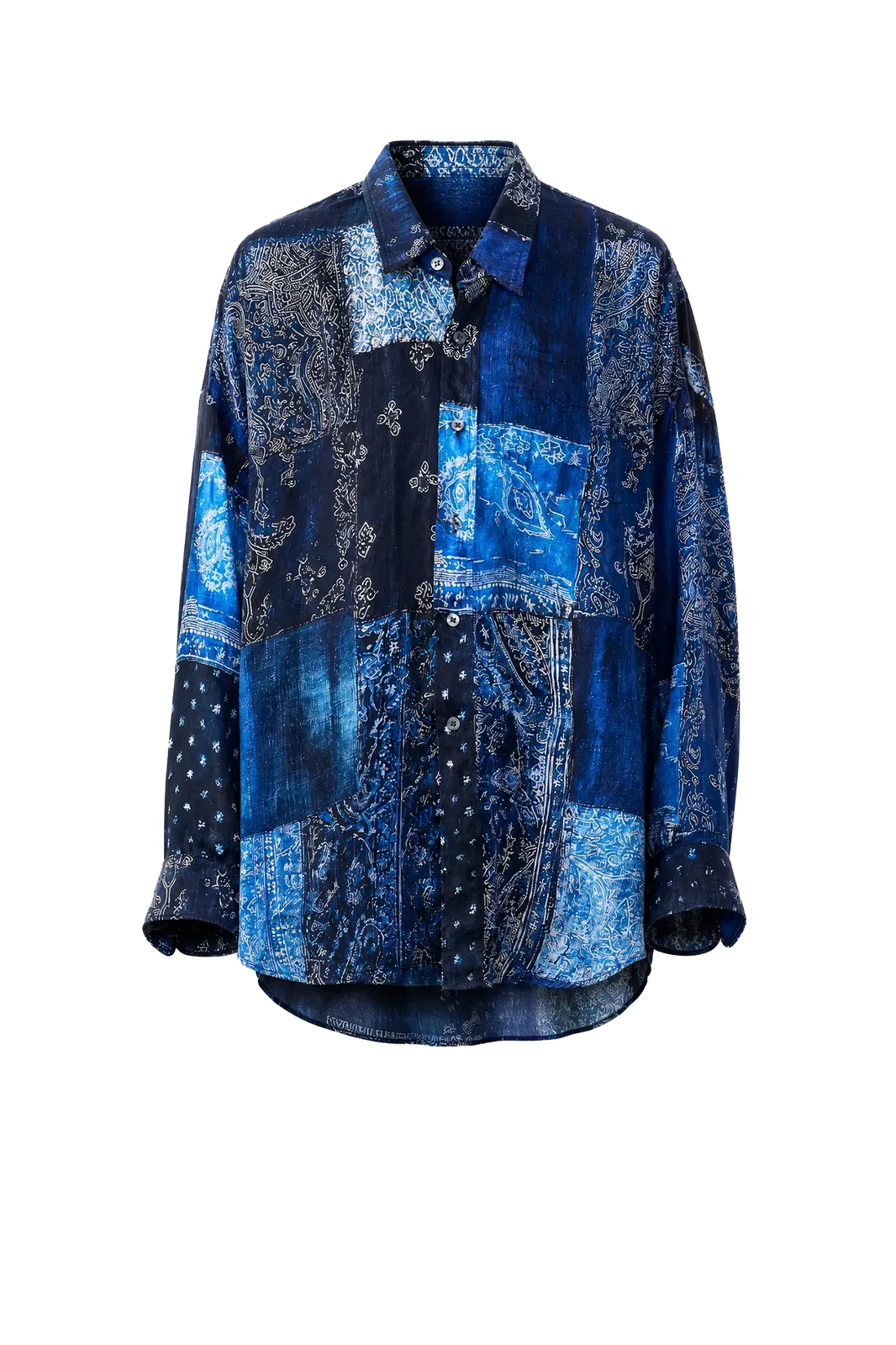 Shirt Dropneck in Blue Multi Bandana