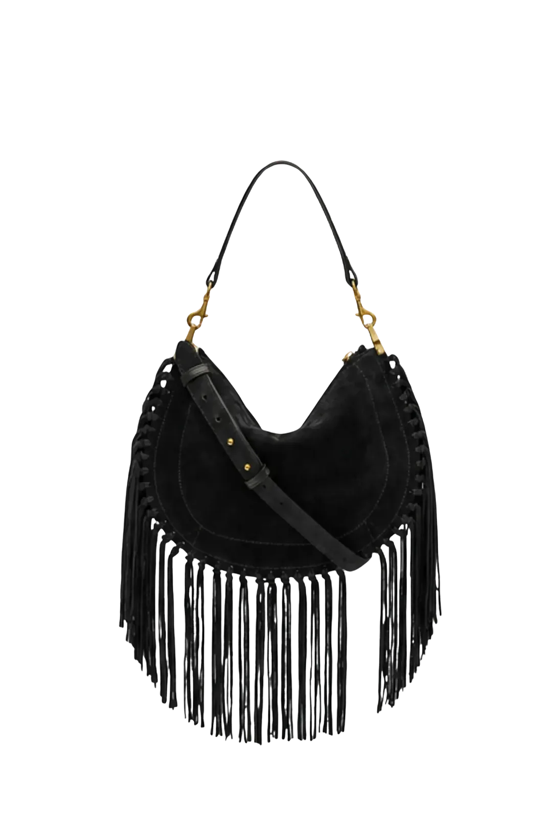 Tasche Oskan Soft Zipped Fringe in Black