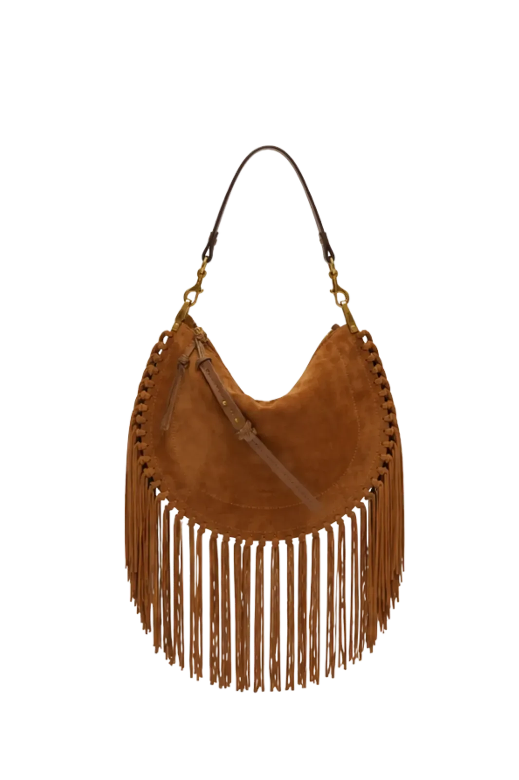 Tasche Oskan Soft Zipped Fringe in Cognac