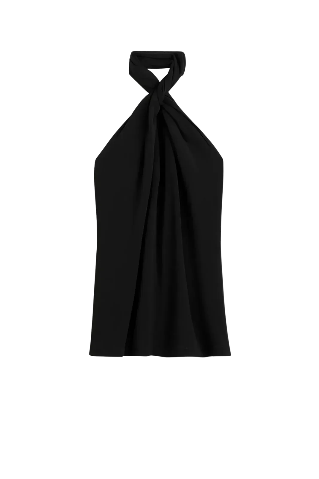 Top Twisted Jersey in Black