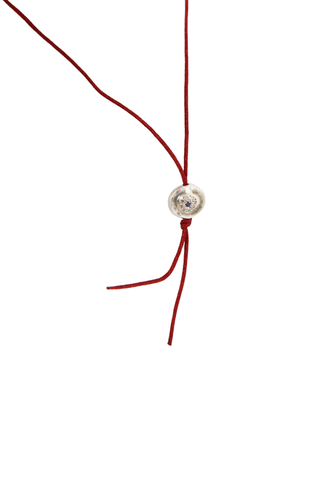 Wax Cord Necklace Pew Oculus 1 Dia in Red