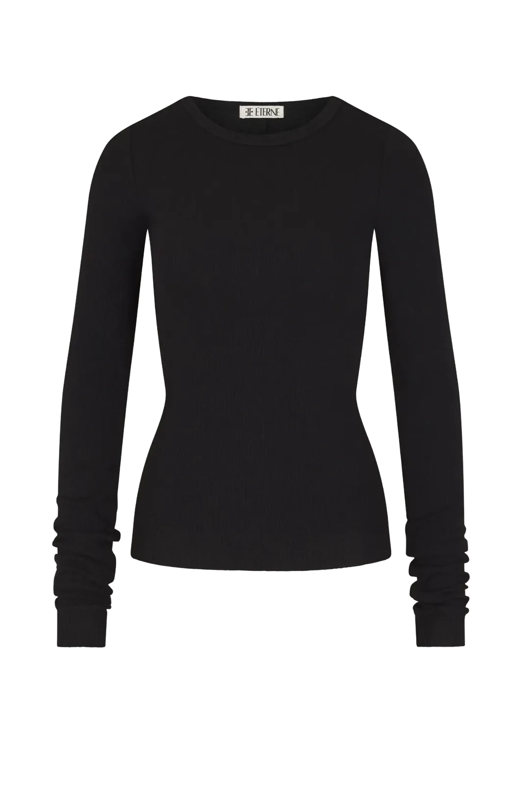 Longsleeve Fitted Top in Black