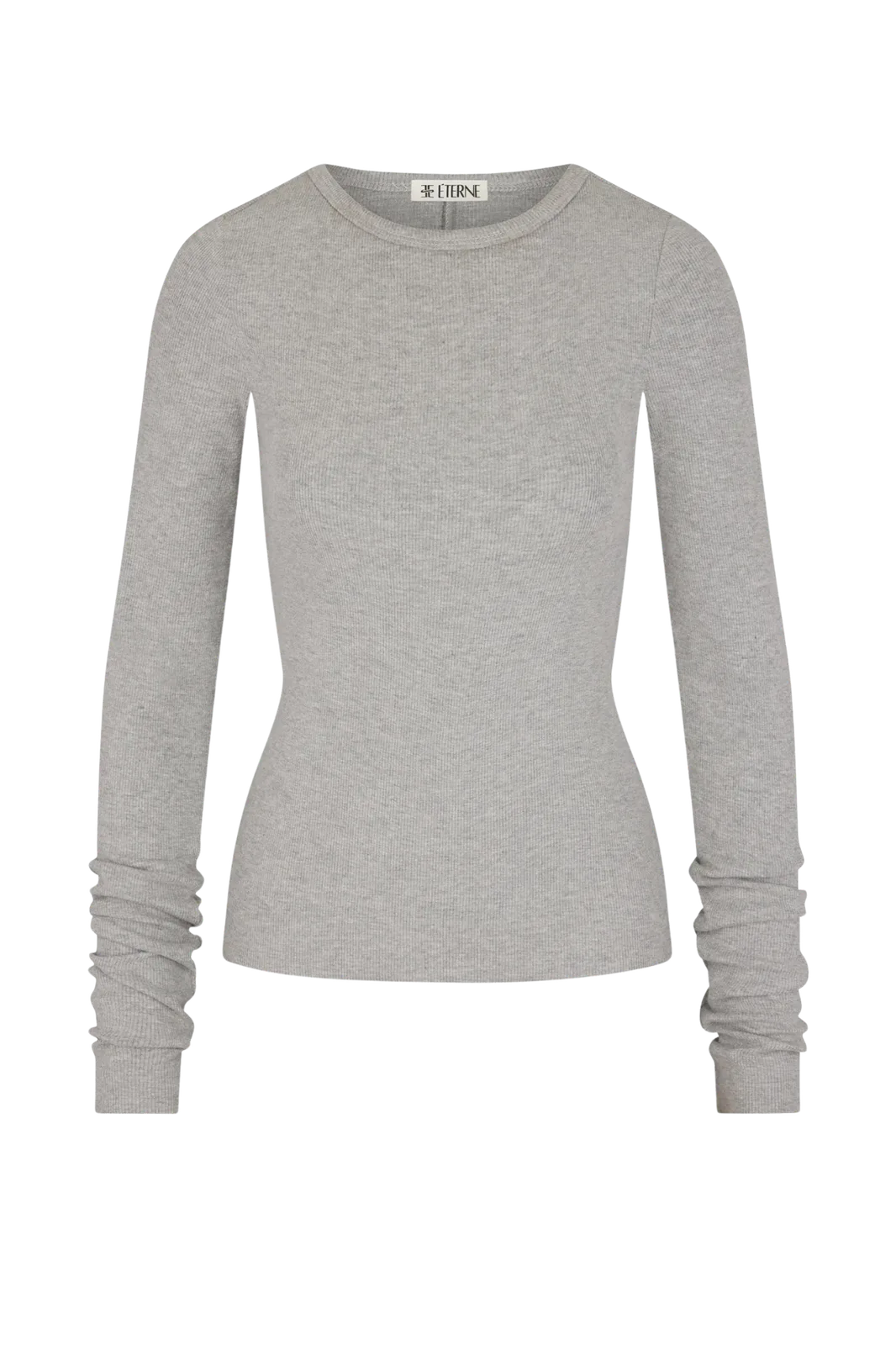 Longsleeve Fitted Top in Heather Grey