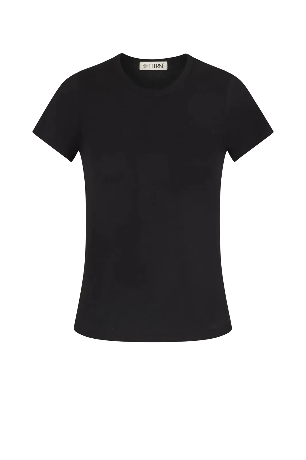 Shirt Fitted Crewneck Short Sleeve in Black